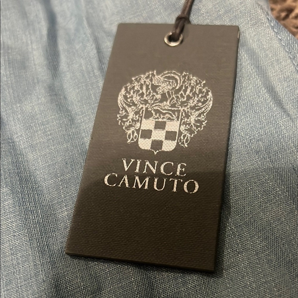 Vince Camuto Sleeveless Blue Tank Top - Picture 4 of 6